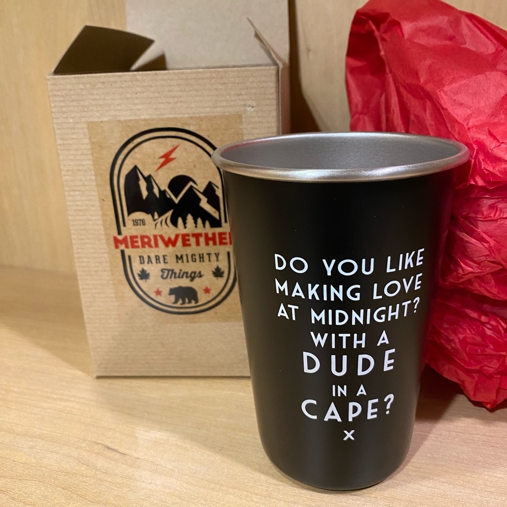 NEW Meriwether Misheard Lyrics Black Stainless Steel Tumbler